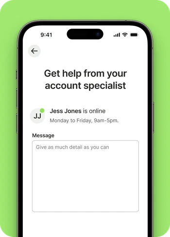 Image of new feature that gets you expert help for your large transfers