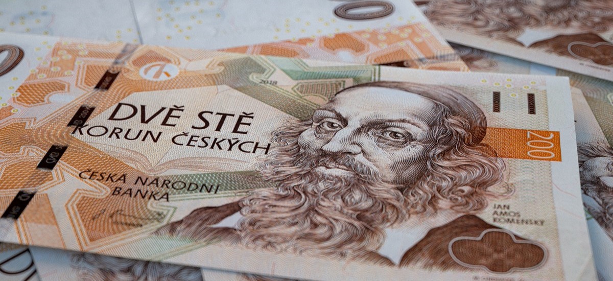 Czech koruna banknotes