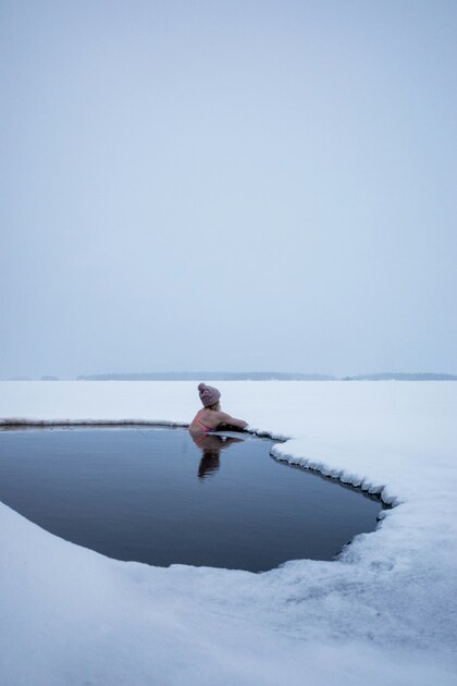 Icebathing in Finland