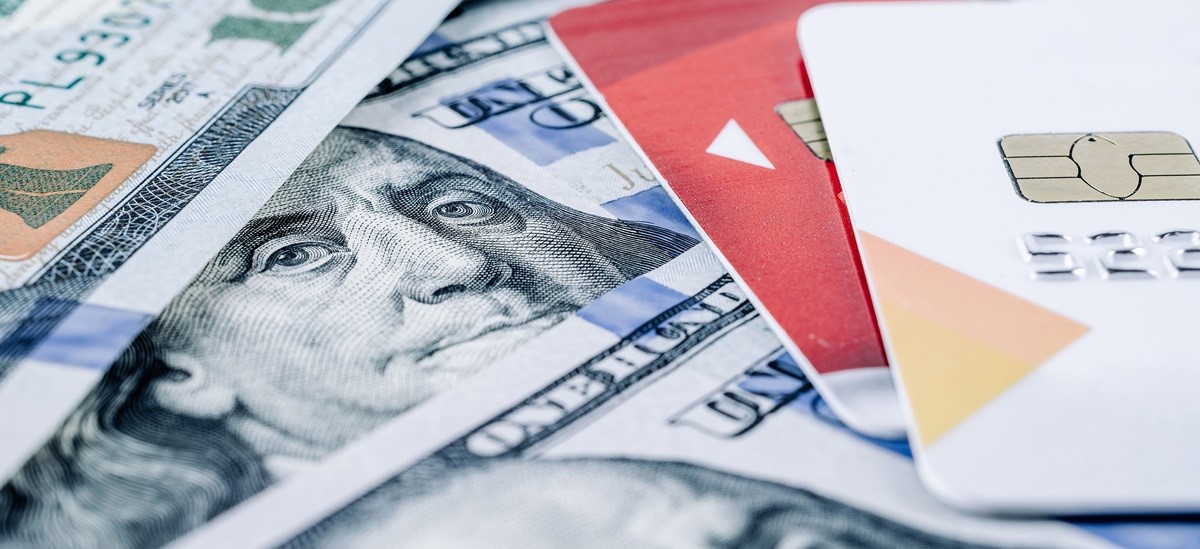 US dollars and credit cards