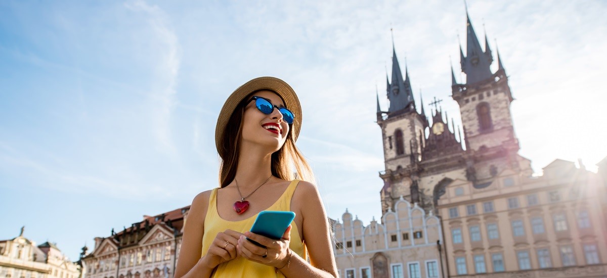 Tourist in Prague, Czech Republic