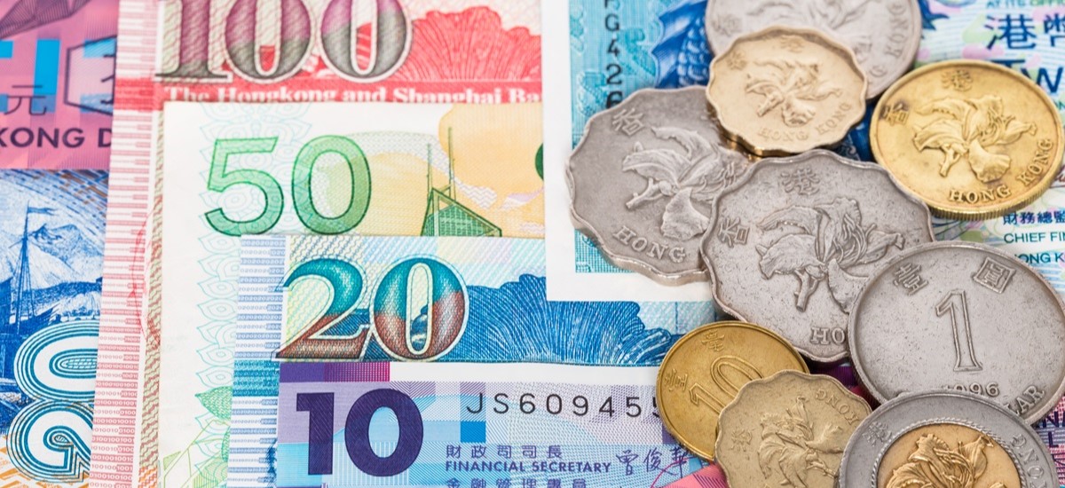 港元纸币和硬币