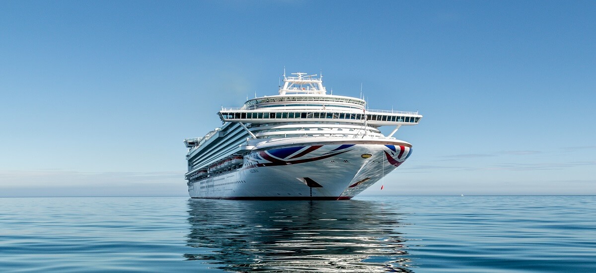 P&O cruise ship at sea