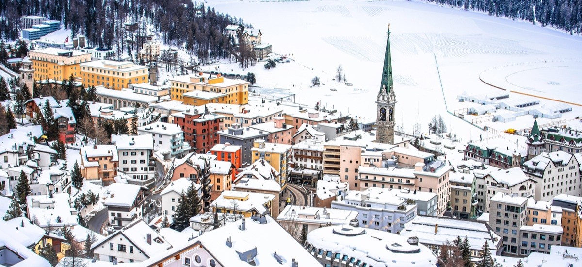 St. Mortiz ski resort in Switzerland