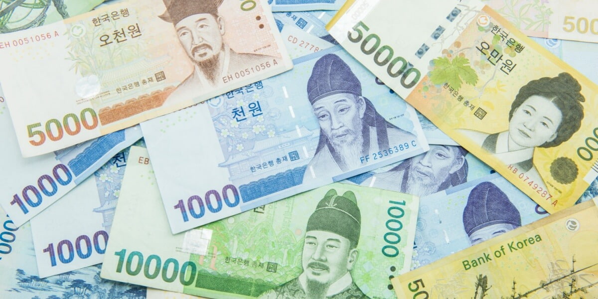 Südkoreanische Geldscheine