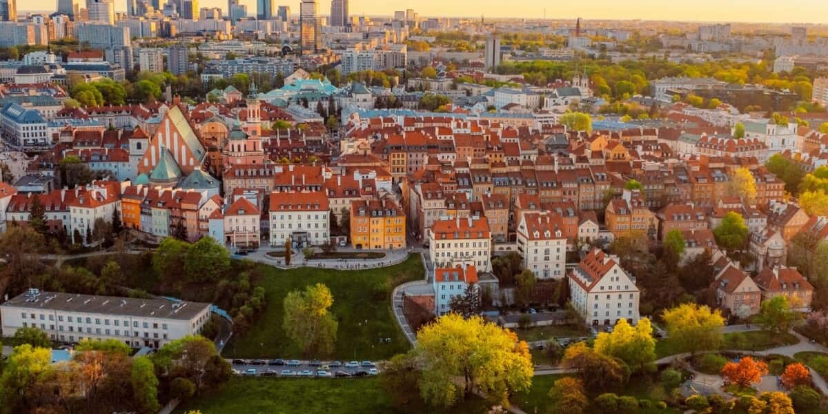 Luftansicht von Warschau