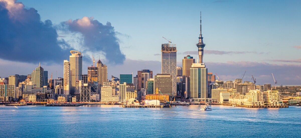 Die Skyline von Auckland