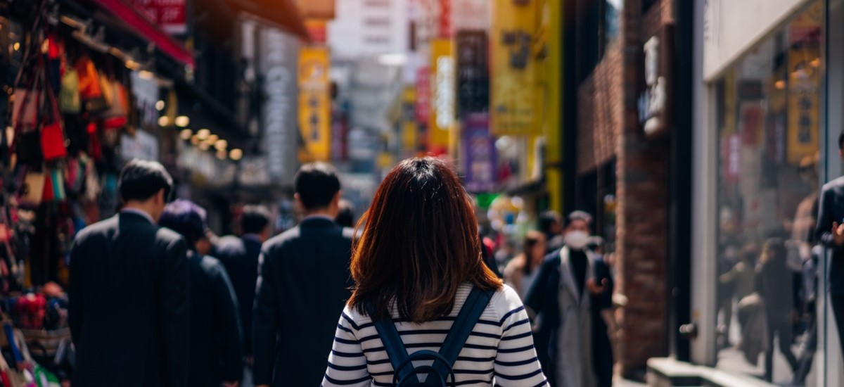Seoul shopping street