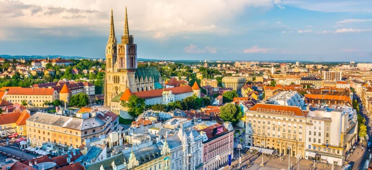 Luftbild von Zagreb
