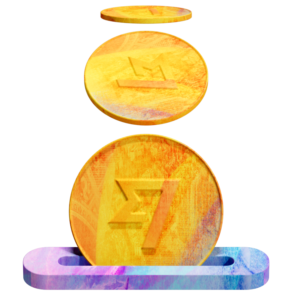 Coins going into a coin slot