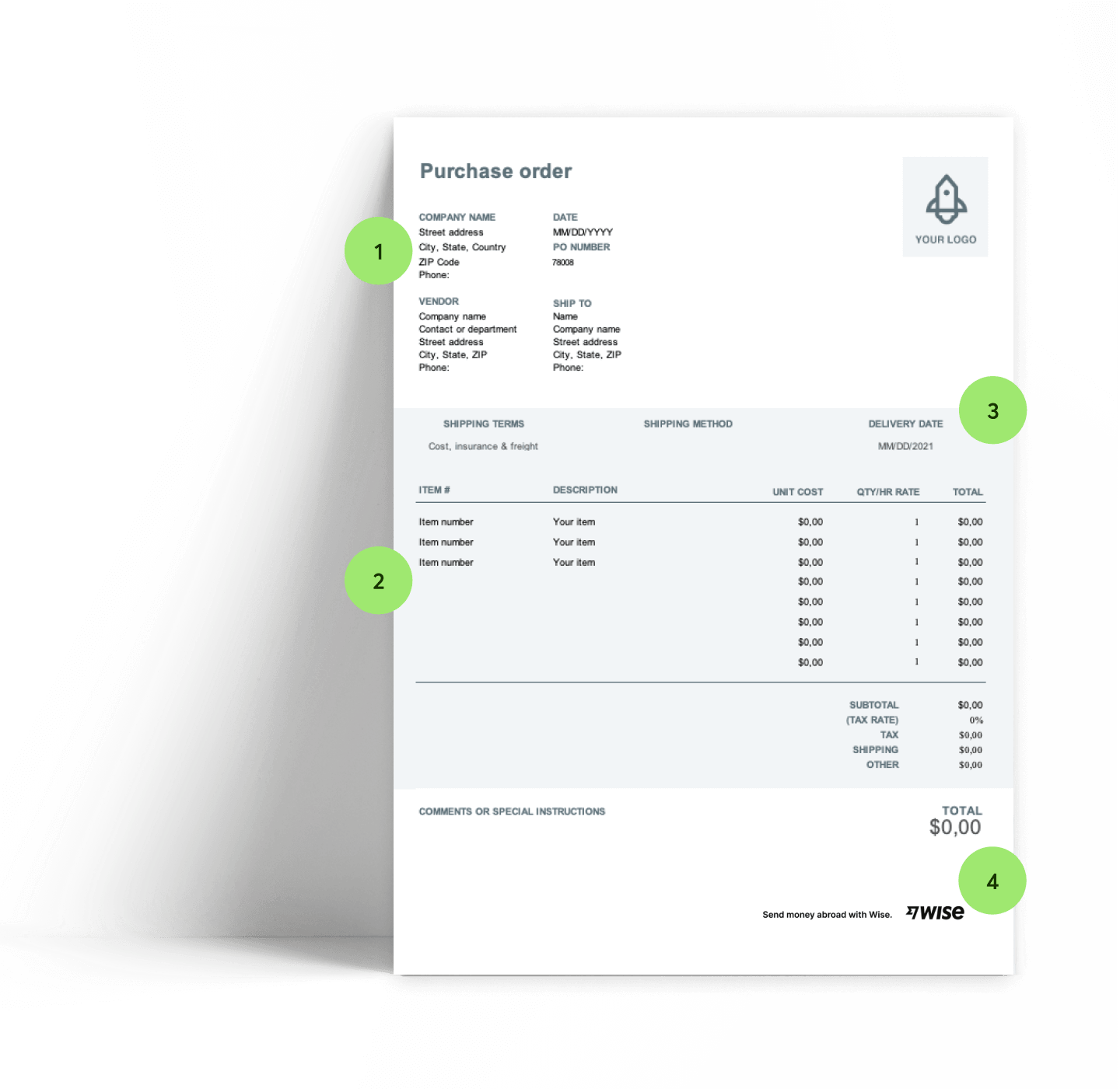 How to create a purchase order?