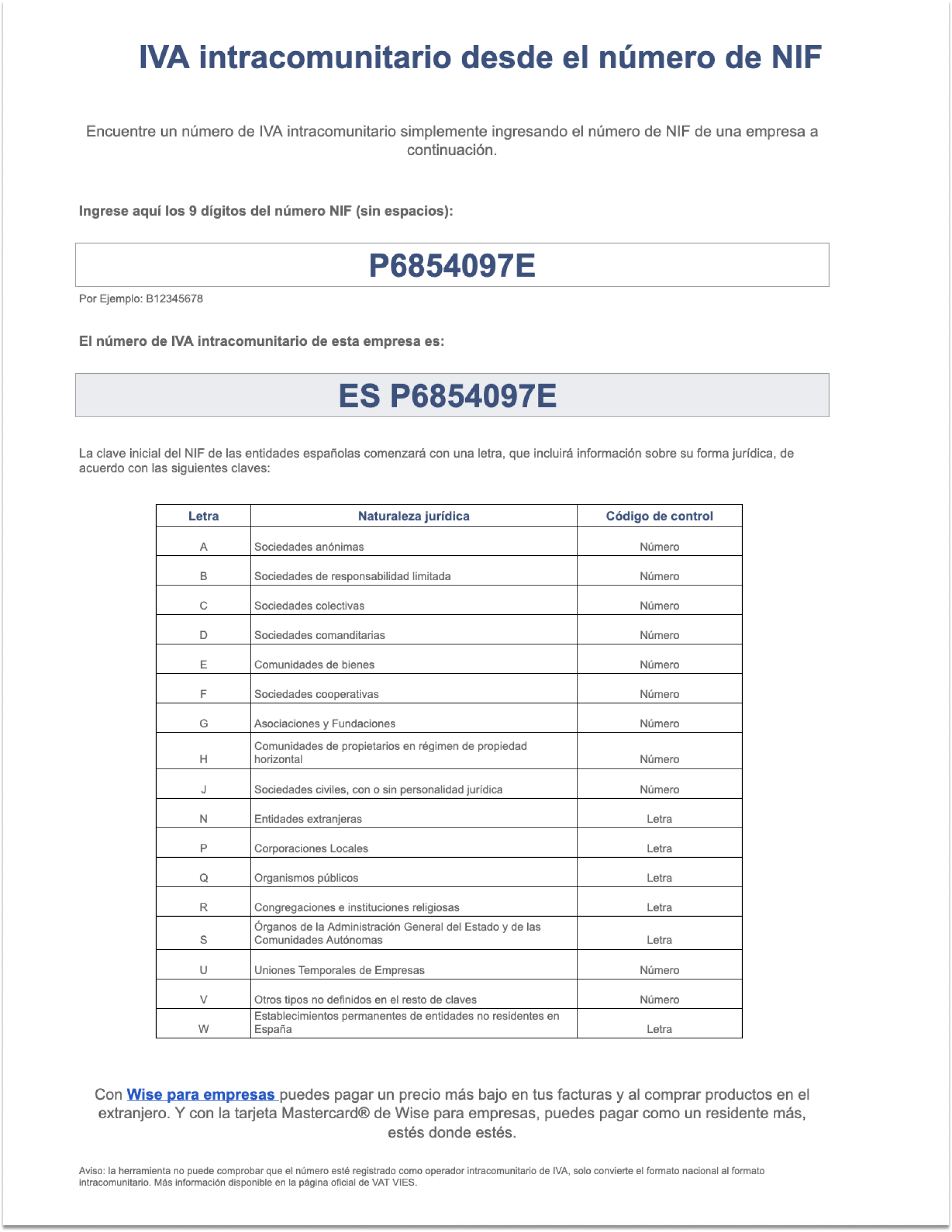 Comprobar el IVA intracomunitario