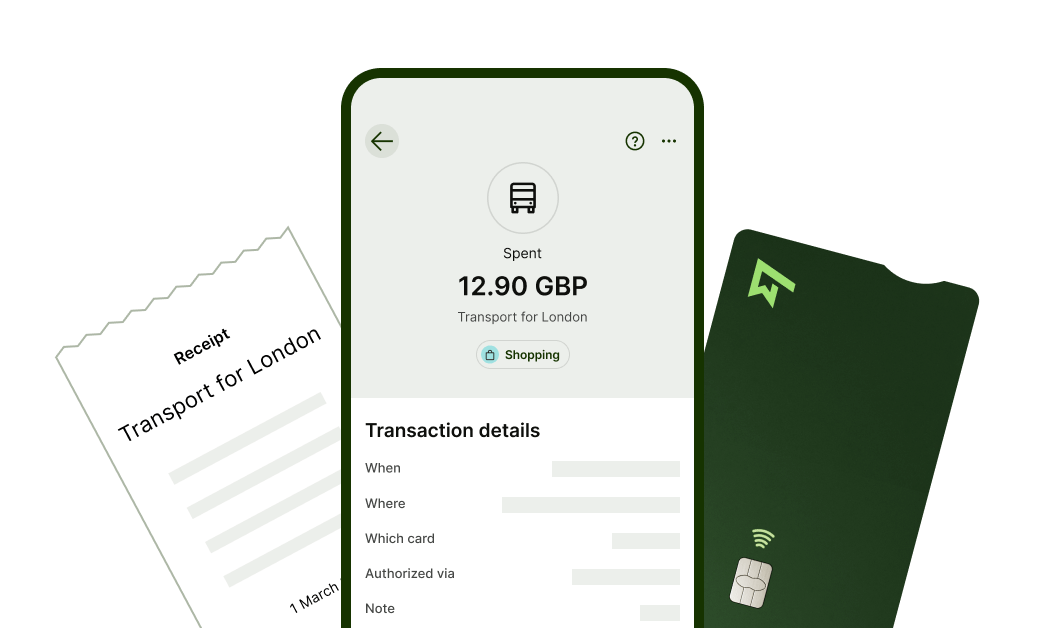 An input form and bank card