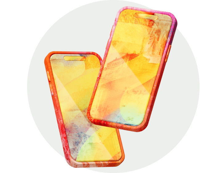 illustration of mobile phones