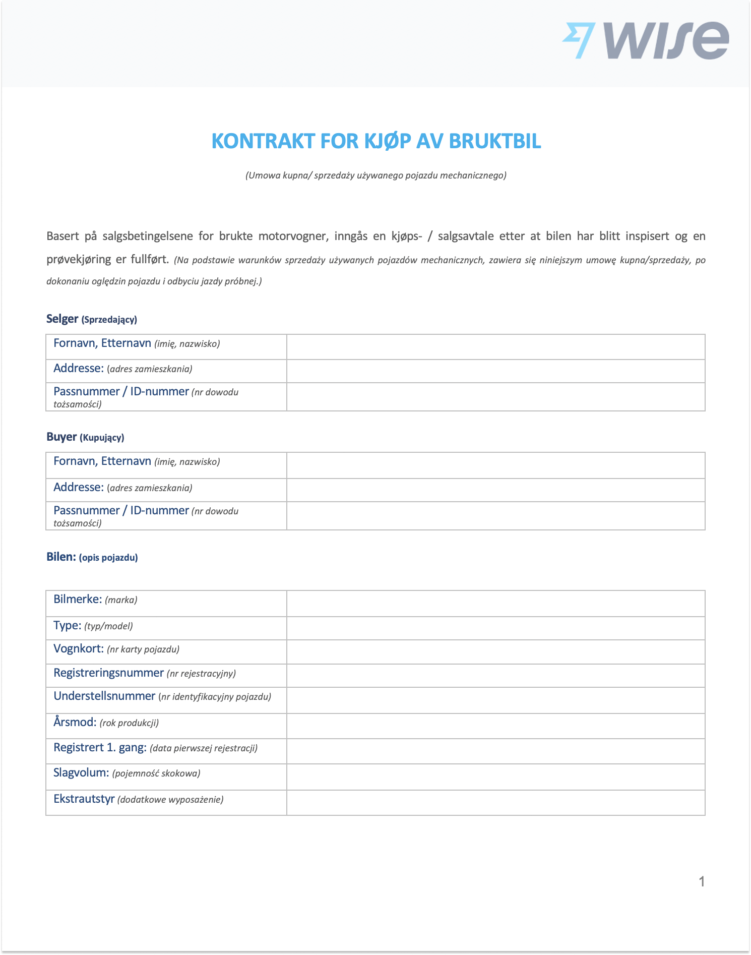 wzory umów kupna-sprzedaży samochodu