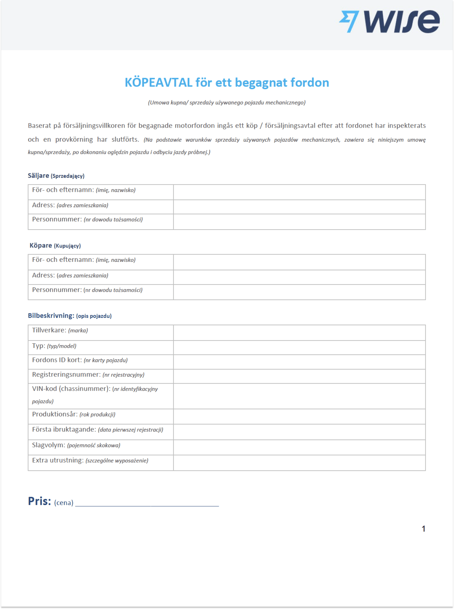 wzory umów kupna-sprzedaży samochodu