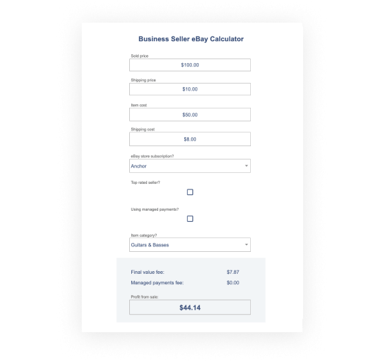 ebay fee calculator