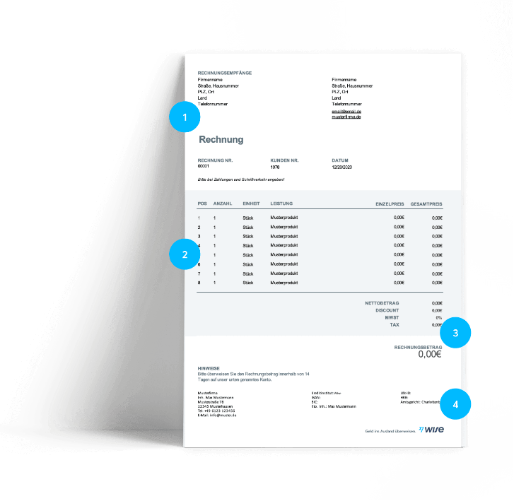 Wie schreibe ich eine Rechnung?