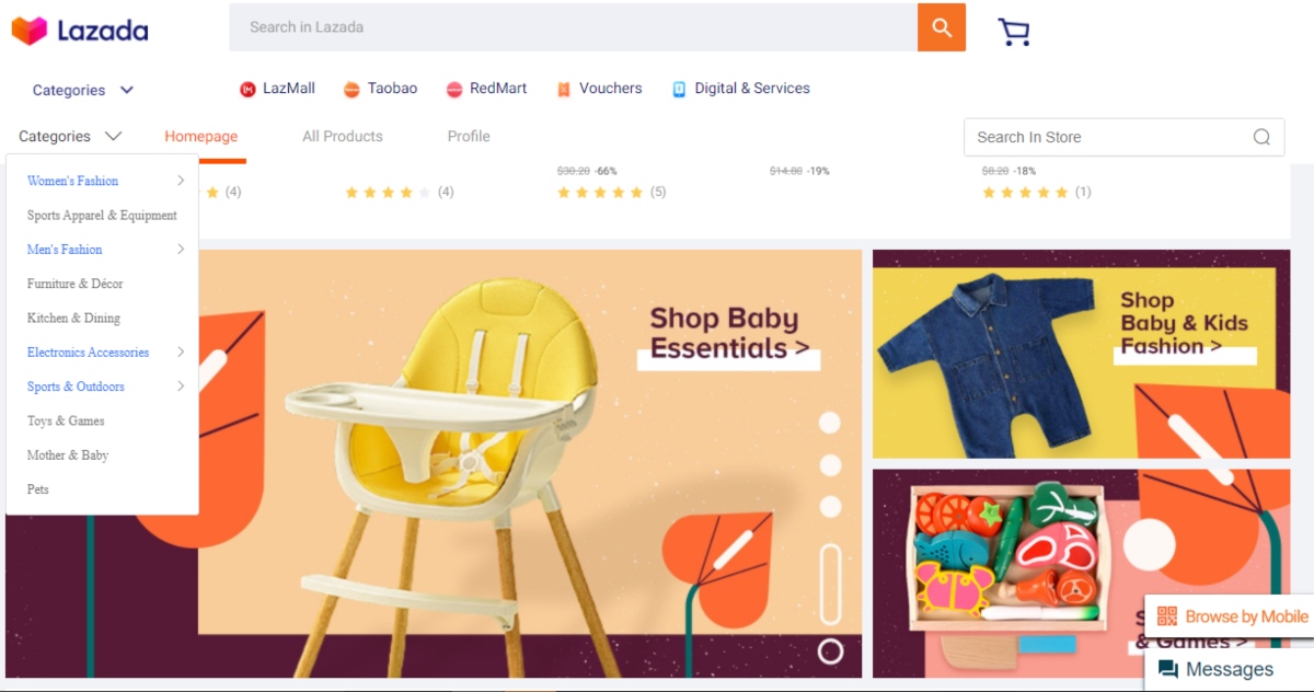 Lazada-website