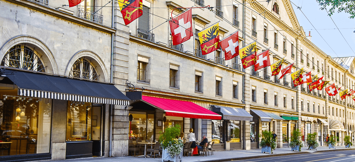 einkaufsstrasse in der schweiz