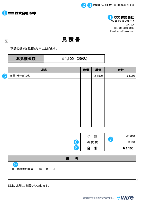 wise-quotation-template