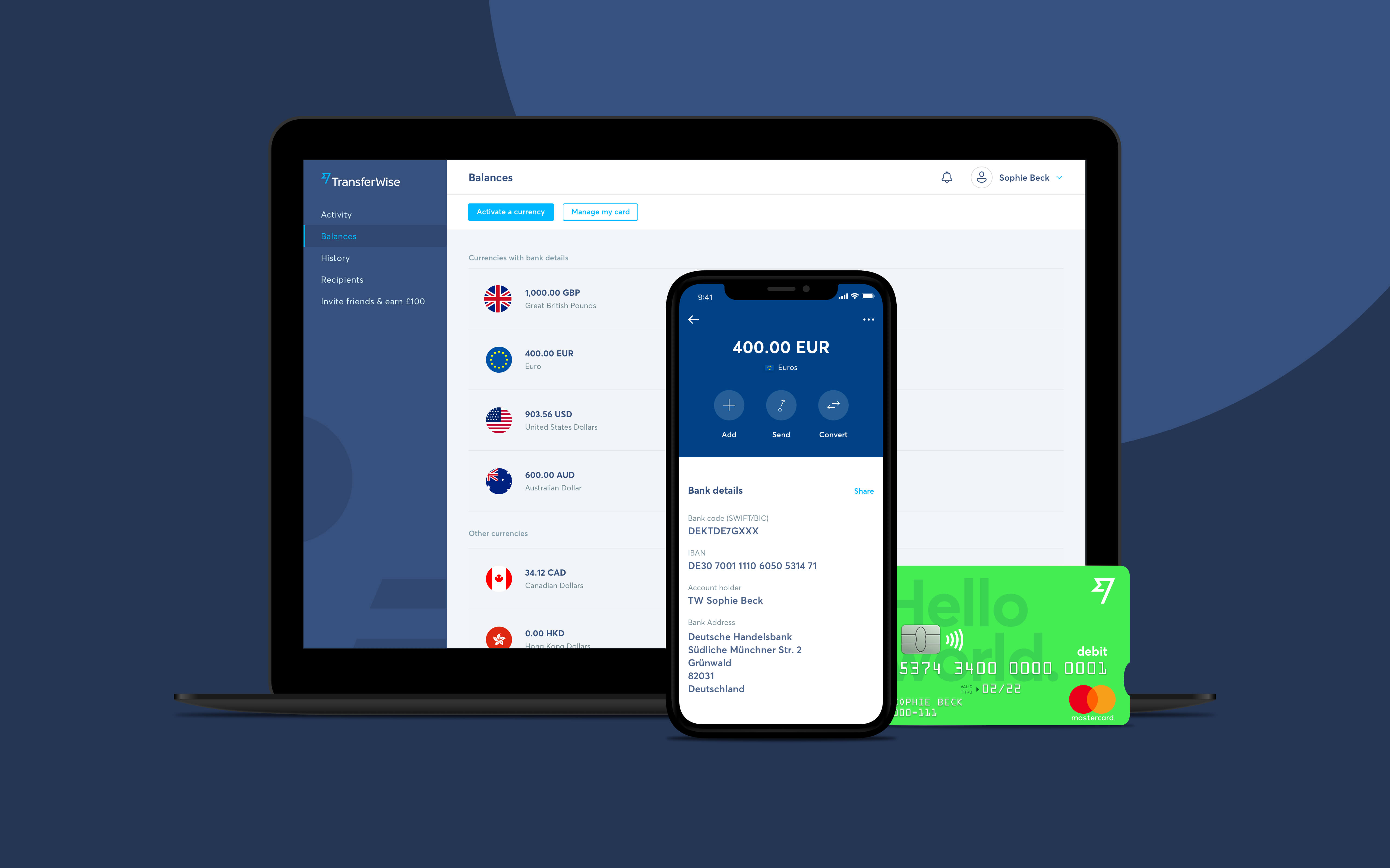 transferwise borderless account