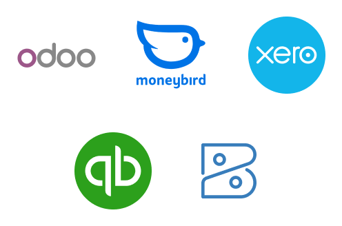 Affichage de plusieurs icônes représentant les logos de différents logiciels de comptabilité.
