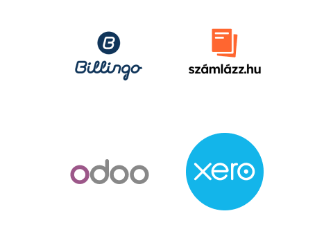 A különböző könyvelőprogramok logóit több ikon is ábrázolja.